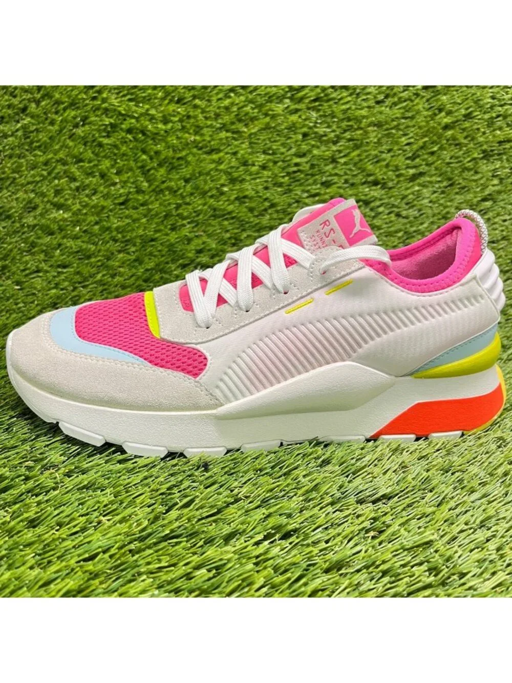 Puma RS-0 Winter Inj Toys Mens Size 9 White Pink Athletic Running Shoes Sneakers